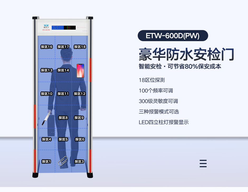 液晶型金屬探測安檢門